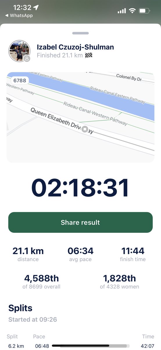 IzInOttawa's tweet photo. Today’s half marathon life lesson was about perspective. 

I went into this one feeling very different than I did with my first one. I was much more excited and much less nervous. I knew what to expect (for the most part) and I was confident in my training. https://t.co/nNCZ782mbN