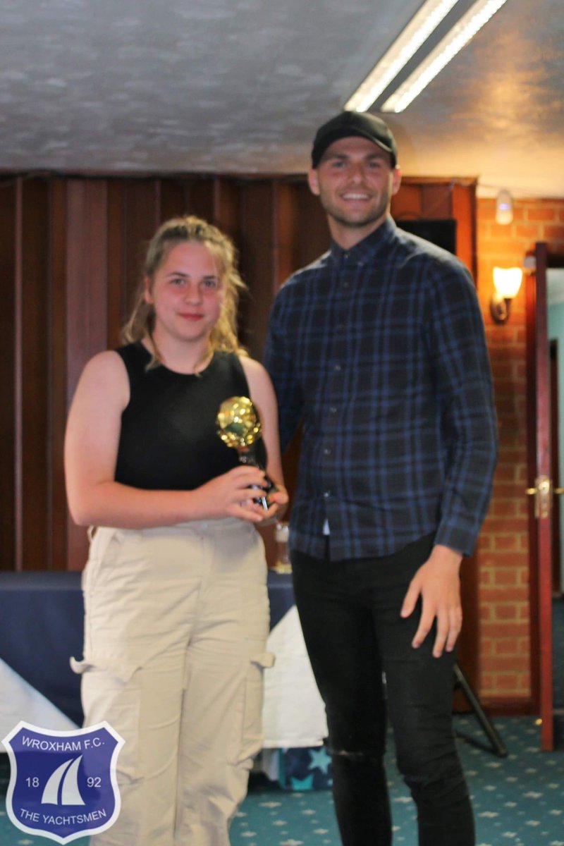 WroxhamWomen's tweet photo. It is always an honour to be recognised by your peers and the players player of the season went to Breana Rudd https://t.co/Iwncmz0c9r