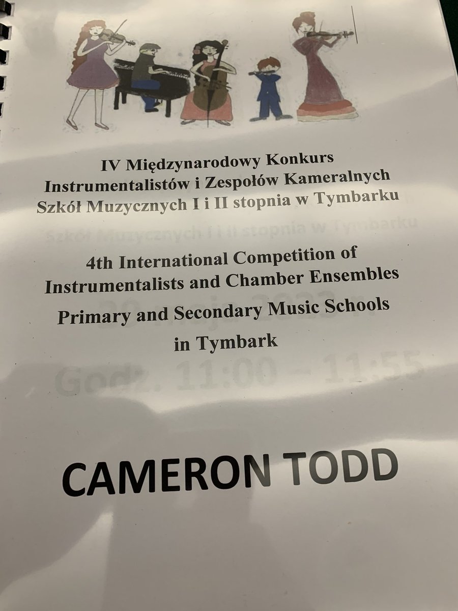 CameronTrumpet's tweet photo. Really enjoying  adjudicating here in Poland. Lovely to hear young musicians performing so well and hearing music and instrument combinations not often heard at home! 🎶 👍 https://t.co/c5AOfhlGoU