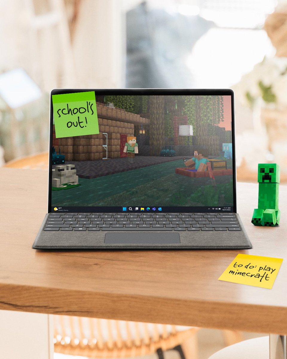 A week off School?
@‌Minecraft 👍

Who's on Game Pass all half-term? 👇🤭