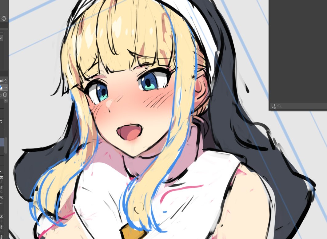 あす公開予定のFANBOX,Fantia限定イラスト、差し替え頭部パーツ+通常頭部パーツをカラーラフまで。ほかの部位(下半身)にも差し替えパーツ予定しています。 https://t.co/S0VjgPKzl2