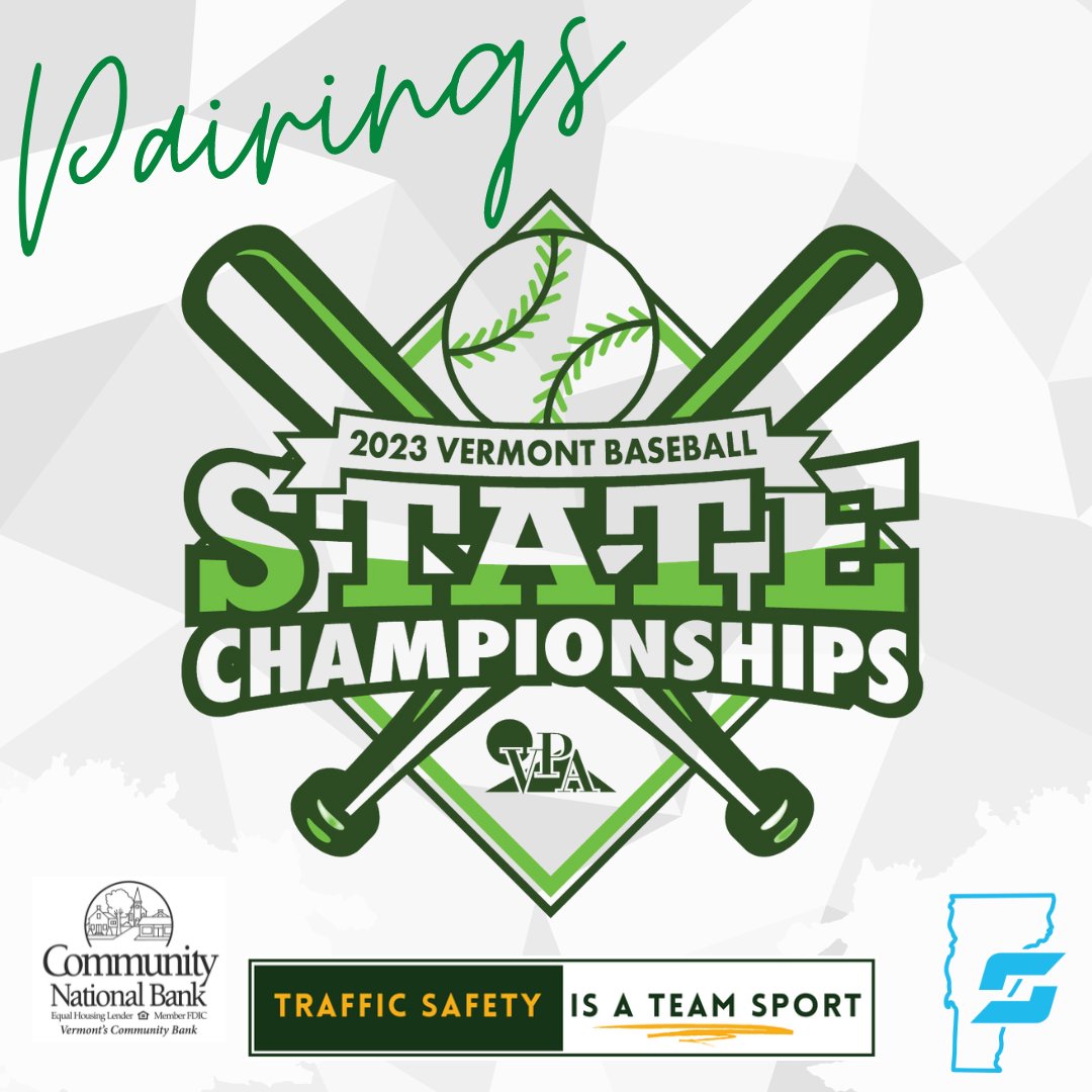 PAIRINGS ARE LIVE: 
'23 VPA Baseball State Championships

scorebooklive.com/vermont/baseba…