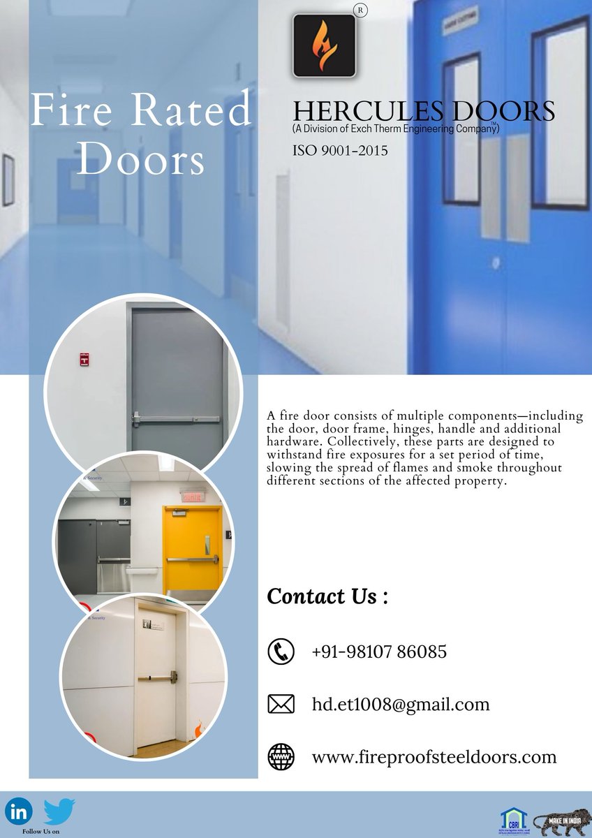Hercules_Doors's tweet photo. Fire-resistant door to equip your building complex in accordance with the current safety regulations and with your personal requirements. #herculesdoors #exchthermengineering #fireproofsteeldoors #firedoors #fireprotection #fireresistence #firesafety #firedoors https://t.co/ZFG3oB1CuA