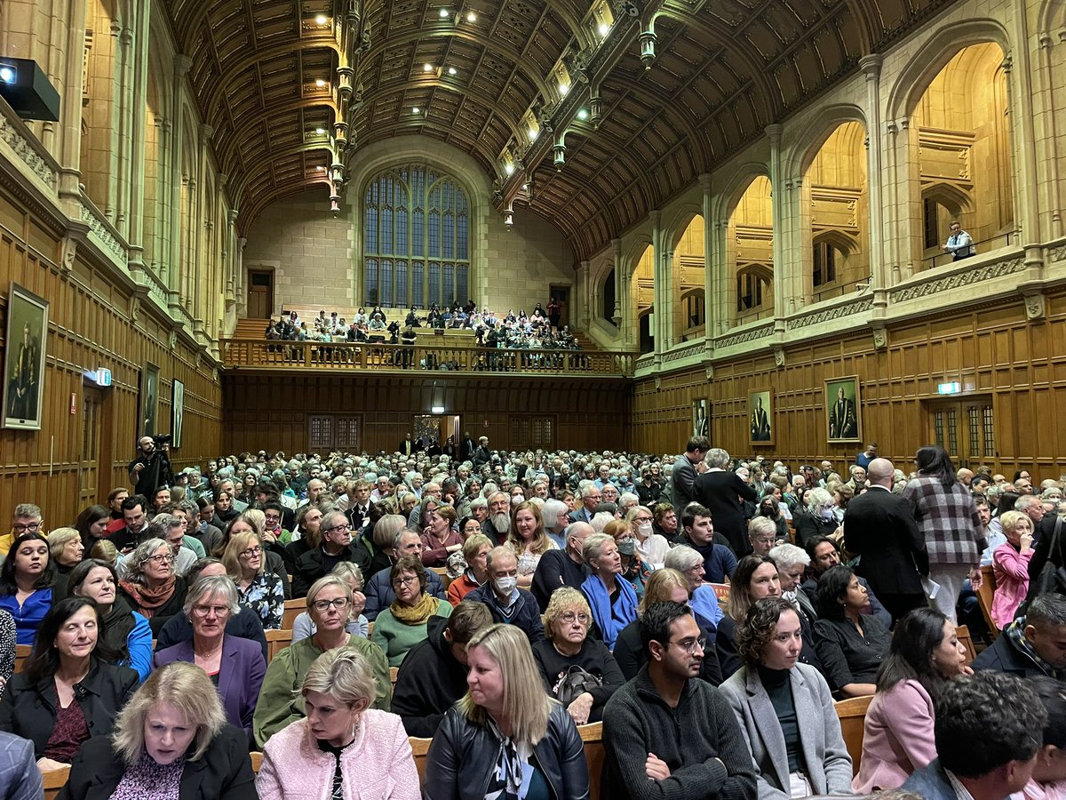 Packed Bonython Hall for <a href="/AlboMP/">Anthony Albanese</a> Lowitja O’Donoghue Oration #yes