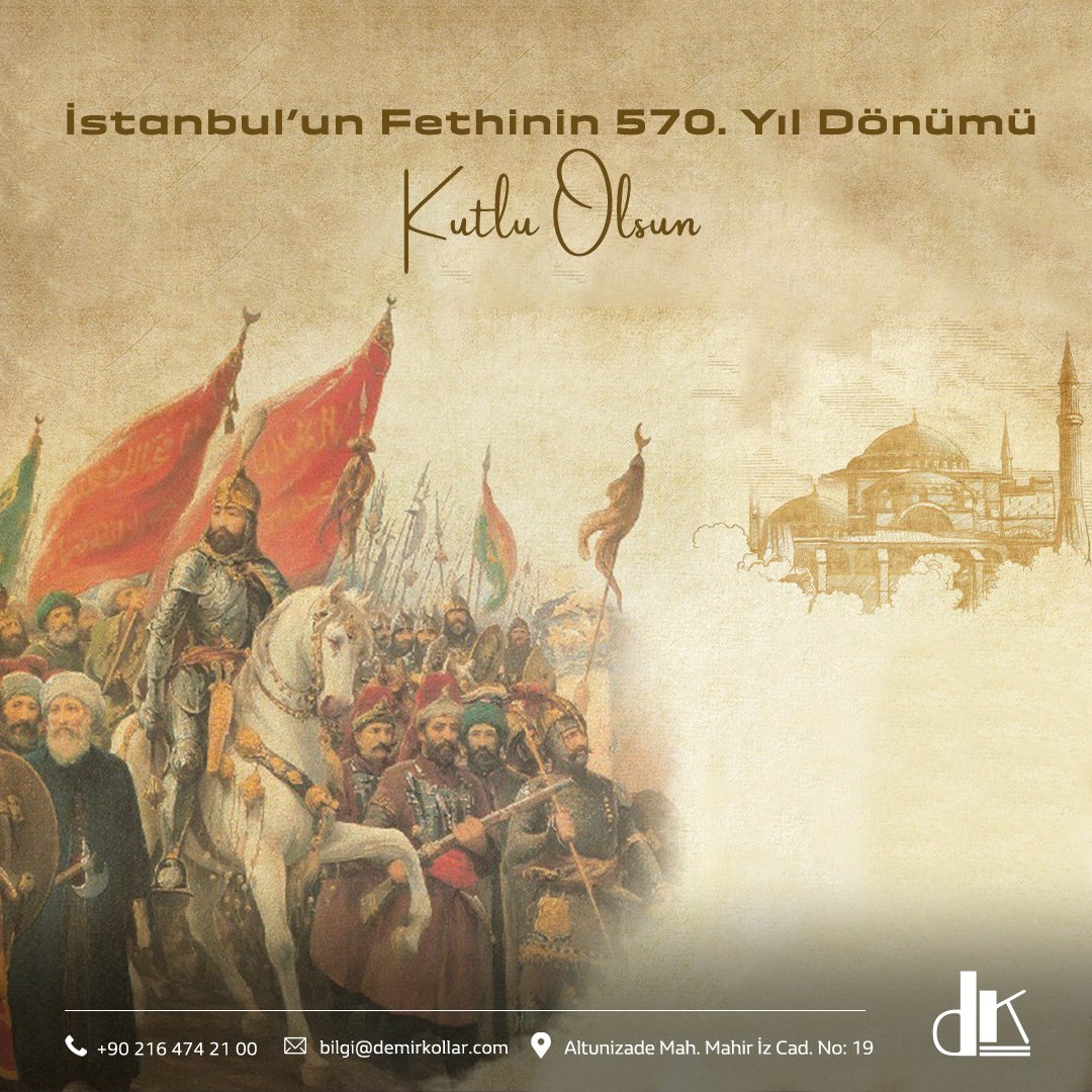 RenaultDemirkol's tweet photo. İstanbul’un Fethinin 570. Yıl Dönümü Kutlu Olsun

#İstanbul #İstanbulunFethi #İstanbulunFethiKutluOlsun #İstanbulunFethi1453 #29Mayıs1453 https://t.co/ULCQRVGMZ7