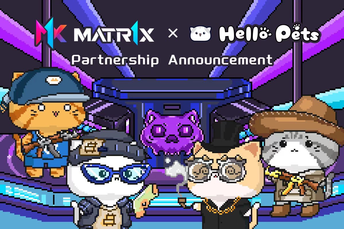 MATR1X FIRE (@matr1xofficial) on Twitter photo 🎉 Partner Announcement 🎉
#BitcoinCats x <a href="/Matr1xOfficial/">MATR1X FIRE</a>
#BitcoinCats, the cutest cat NFT collection from @HelloPetsLabs! Pixel-style kitties are coming to #BitcoinOrdinals~
To celebrate, 3x WL:
Follow @HelloPetsLabs, <a href="/Matr1xOfficial/">MATR1X FIRE</a>
Join discord.gg/hellopets
❤️ & 🔄
⏰24h 🎉 Partner Announcement 🎉
#BitcoinCats x <a href="/Matr1xOfficial/">MATR1X FIRE</a>
#BitcoinCats, the cutest cat NFT collection from @HelloPetsLabs! Pixel-style kitties are coming to #BitcoinOrdinals~
To celebrate, 3x WL:
Follow @HelloPetsLabs, <a href="/Matr1xOfficial/">MATR1X FIRE</a>
Join discord.gg/hellopets
❤️ & 🔄
⏰24h