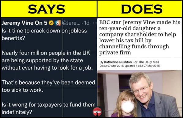 While other channels drool over the demise of ITV's Phillip Schofield & Holly Willoughby ...
'Never trust a Tory!'
via Sean Jones