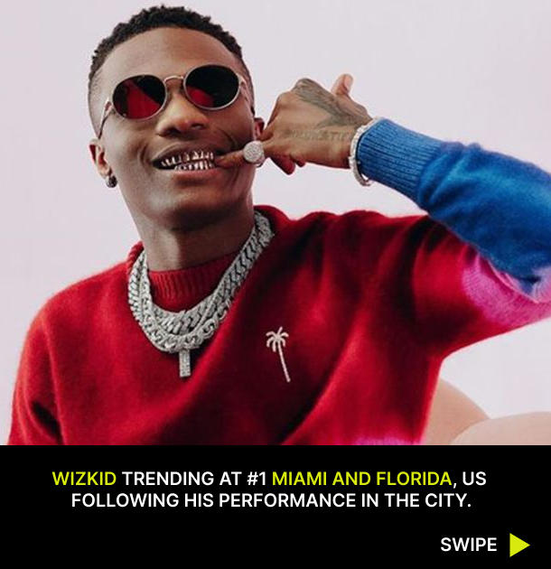 React_TechBoy's tweet photo. Big Wiz trending at #1 Miami and Florida,

#WizkidLiveAtAfronation #wizkid #afrobeats #tooxclusive #music #tiktok https://t.co/Pp1z8NsTnk