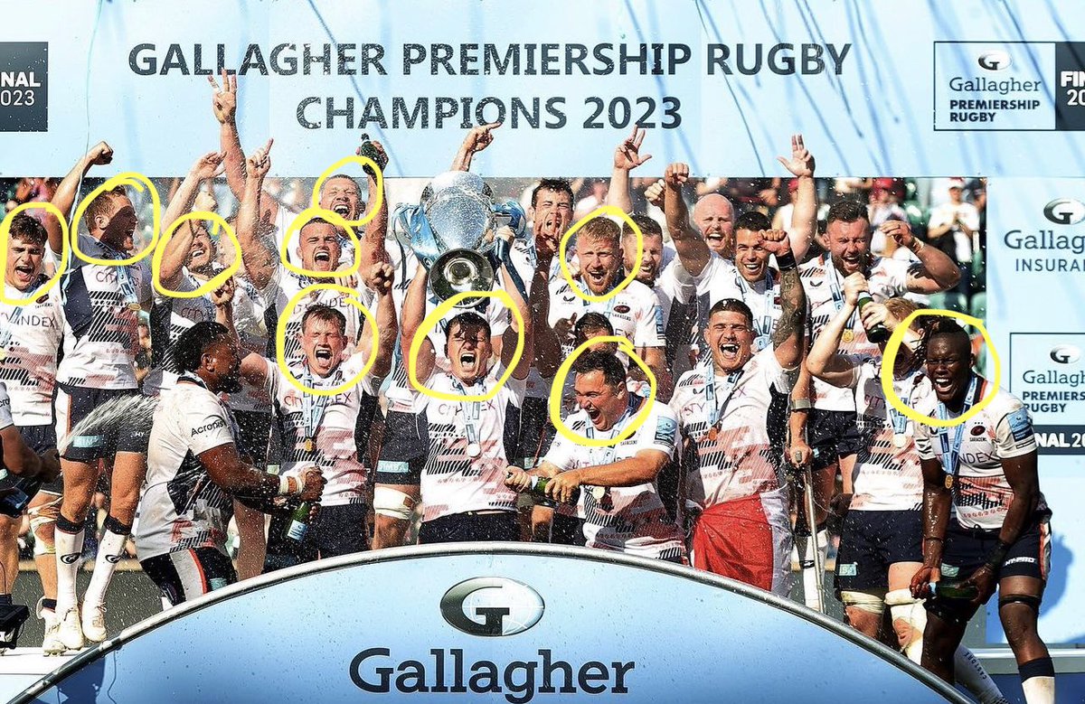 A quick appreciation post for one of the most successful Club Academies of all time. Saturday’s Final saw @Saracens kick-off with NINE of its academy players, most of whom joined the Club at 15. Academy player Theo Dan replaced @J_George2 leaving 10 graduates to lift the trophy!