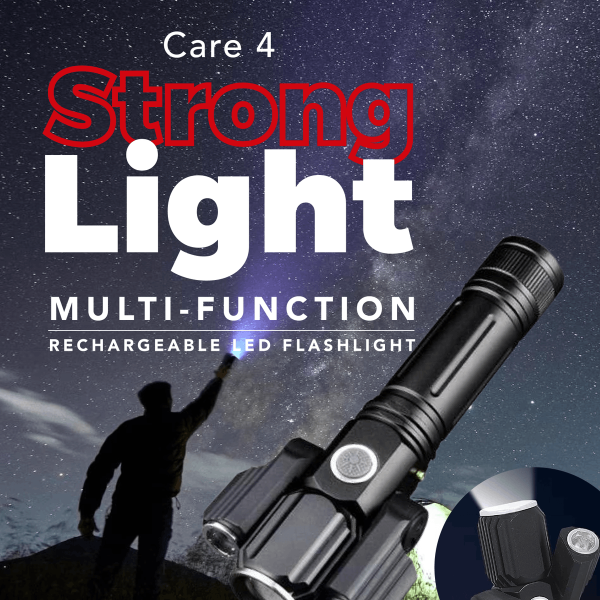 true_dealz's tweet photo. Light up your path with the Care 4 Strong Light Flashlight Multi-Function Rechargeable LED Flashlight! 📷📷
Link:https://t.co/WmKUiiqcB1
#FlashlightPower #RechargeableLED #LightUpYourPath https://t.co/8cBY0pI8Ol