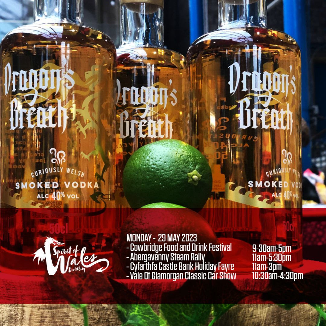 Spirit_of_Wales's tweet photo. Bonus weekend day and we are getting ready to treat you to a sample of our delicious Welsh gin, vodka and rum today. Join us for day 2 of the #Cowbridge Food and Drink Festival, #Abergavenny Steam rally or at #Cyfarthfa Castle & Classic Car Show! https://t.co/czcOGPg1ZC https://t.co/04aH93uBec
