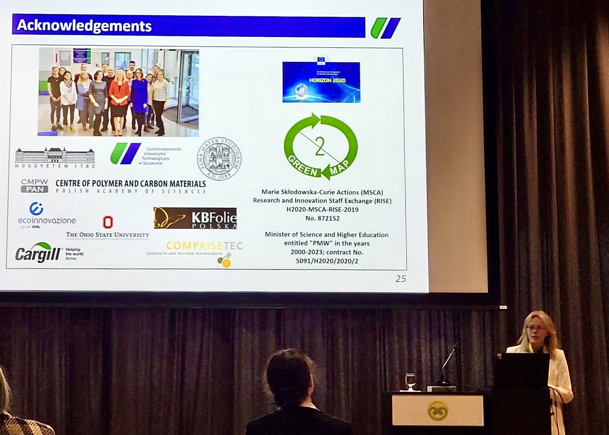 Prof. El Fray (@KIPiB_ZUT 🇵🇱) presented key project findings at the 38th International Conference of the Polymer Processing Society #PPS38:

Biobased Poly(Butylene Succinate) Copolyesters for
The Packaging Sector

#Polymers #Processing #Packaging #Innovation #Sustainability