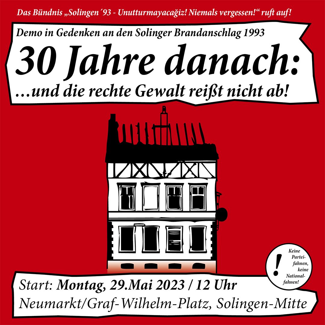 Janine_Wissler's tweet photo. Mit @voglerk auf dem Weg nach Solingen zur Gedenkveranstaltung anlässlich des 30. Jahrestages des rassistischen Brandanschlags.

In Gedenken an: 

Saime Genç, 4 Jahre 
Hülya Genç, 9 Jahre 
Gülüstan Oztürk, 12 Jahre 
Hatice Genç, 18 Jahre 
Gürsün Ince, 27 Jahre

#Solingen https://t.co/kol37FD7N2