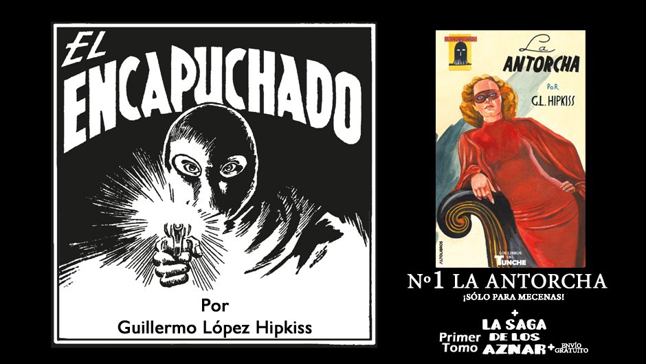 5ª recompensa crowdfunding de La Saga de los Aznar (55€):
-1er Tomo Saga de los Aznar (6 libros)
-El Encapuchado
Autor: Guillermo López Hipkiss
Ilustración de portada: Carlos Madrid
Ilustraciones interiores: Francisco Darnís
Género: Negro
Envío a España
vkm.is/sagadelosaznar