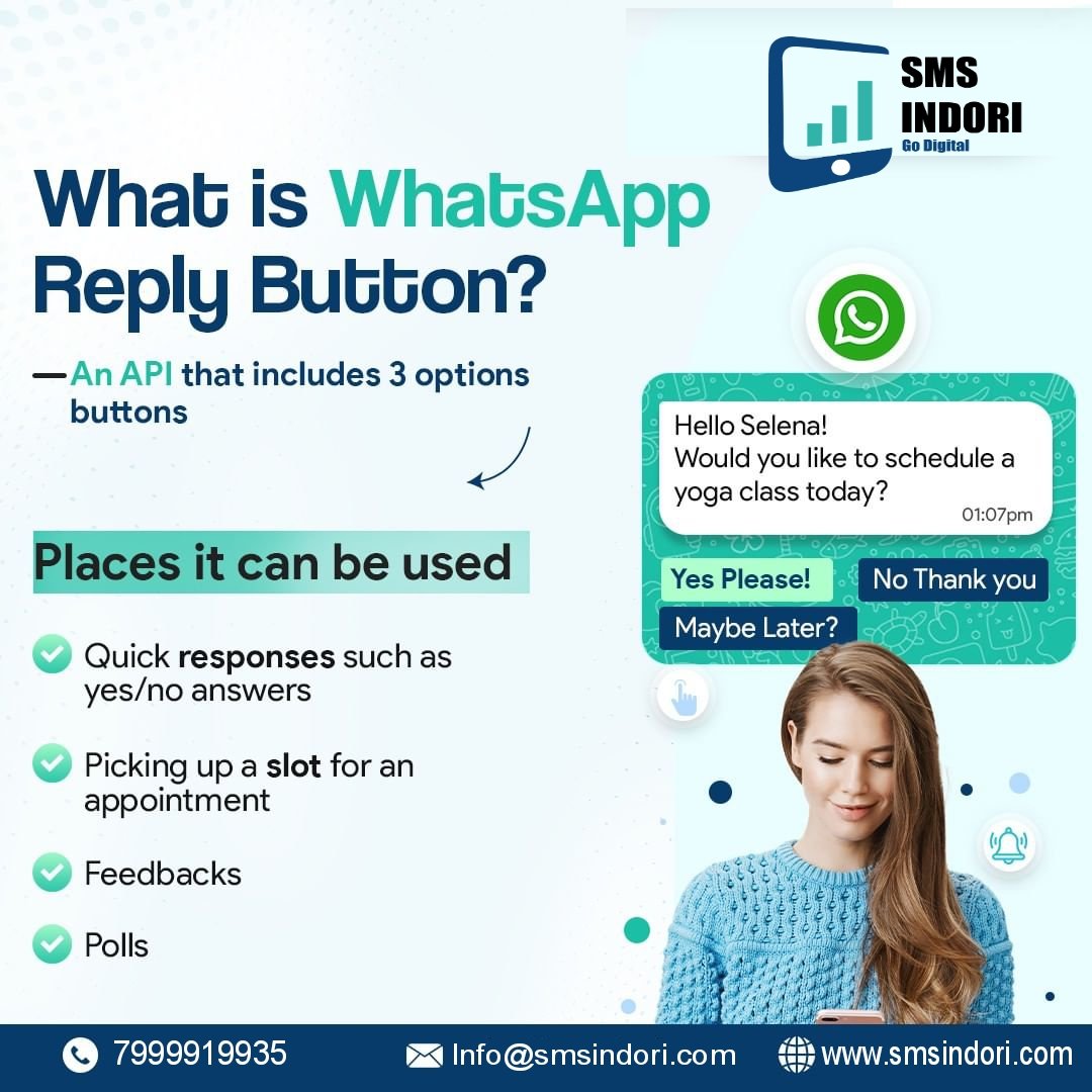 Get Whatsapp Button Message on WhatsApp Business API - SMSINDORI

#business #bulksms #bulkwhatsapp #bulkmail #bulkvoice #bulkDatabase #bulksmsservice #otpsms #whatsappmarketing #whatsapp #whatsappAPI #smsindori #whatsappbusiness #whatsappchatbot #whatsappforbusiness #chatbot