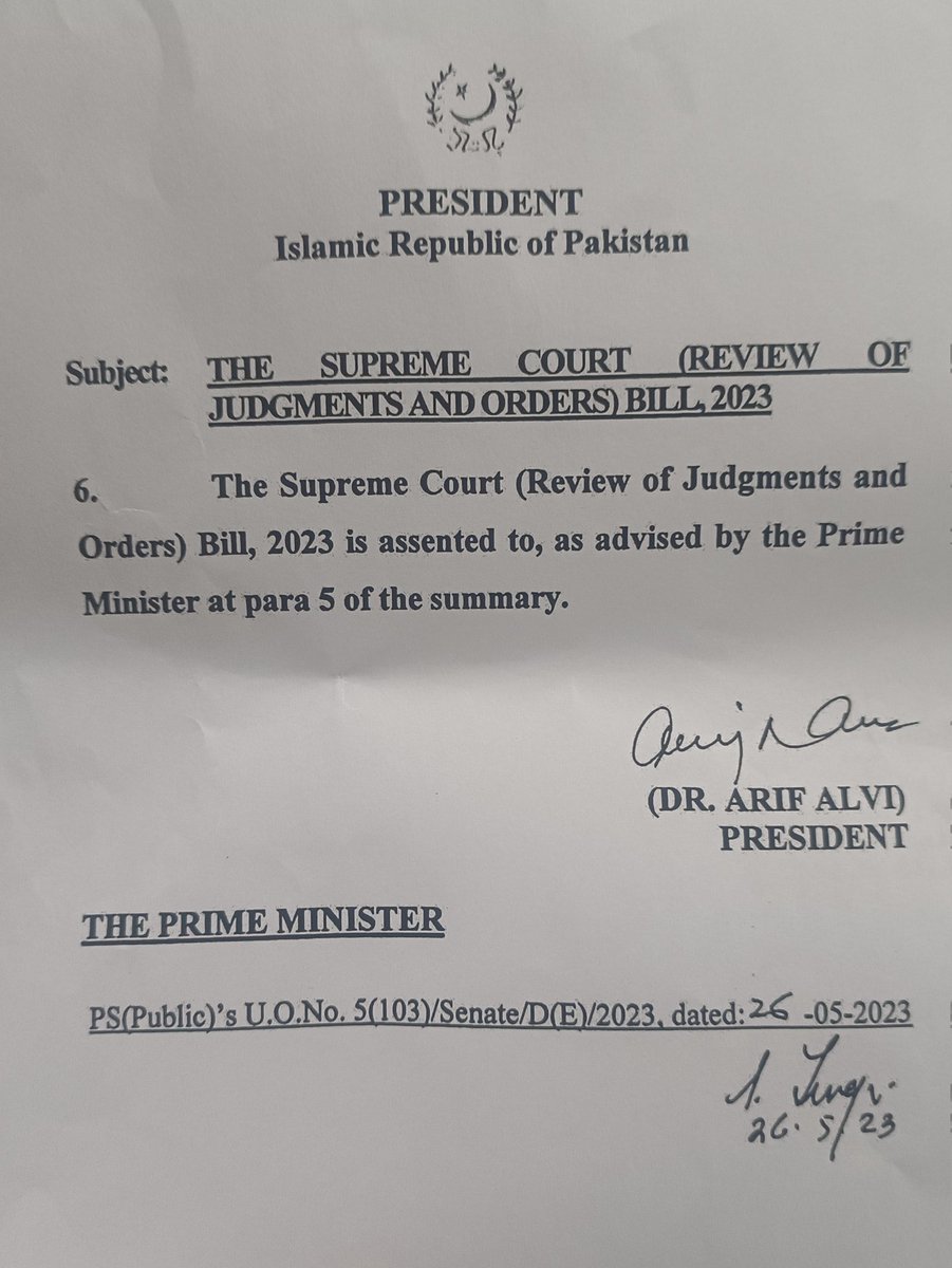 Supreme Court Review Judgements Ordinance is promulgated By President Aarif Alvi upon advice of Shahbaz Sharif. 

Beneficiaries : Nawaz Sharif and Jahangir Tareen will file appeals against SC Verdict of their disqualification and both would be reversed. 

Biggest NRO after…