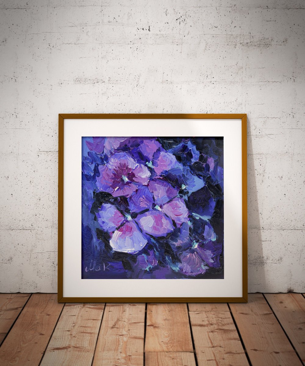 Hydrangea Oil Painting 
#Hydrangeapainting #OilPainting #PurpleFlower #WallArt #PrintonCanvas #Kitchenposter #Framedprint #Poster by NatalyMak etsy.me/3oBg54B  #plantstrees #hydrangeaart #oilpaintingprint #purpleflower #printoncanvas