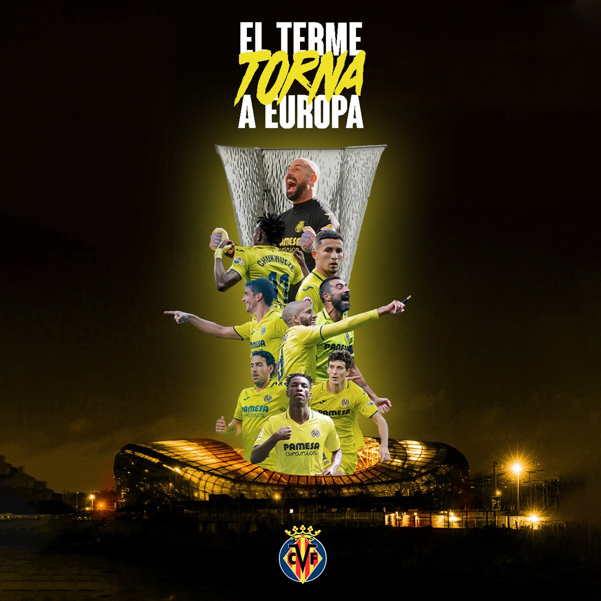VillarrealCF's tweet photo. 𝐄𝐥 𝐭𝐞𝐫𝐦𝐞 𝐭𝐨𝐫𝐧𝐚 𝐚 𝐄𝐮𝐫𝐨𝐩𝐚 💛

#UEL https://t.co/ZJdWR7N9y1