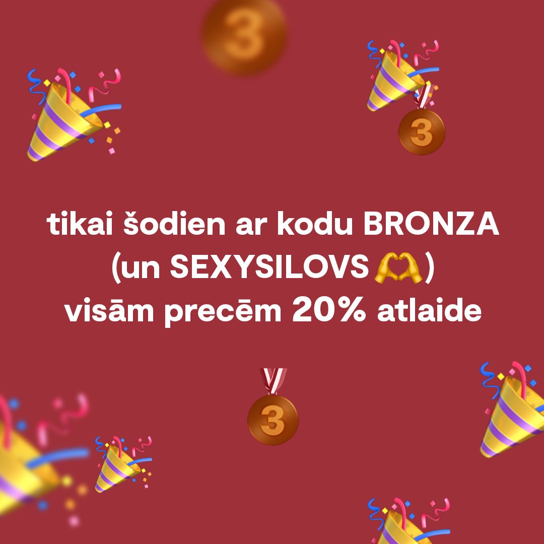 sexystyle_eu's tweet photo. ✨🇱🇻BRONZA!!!🇱🇻✨ Mēs zinām, ka baudas šobrīd pietiek visiem un tomēr… tās nekad nevar būt par daudz! Ar kodu BRONZA šodien līdz plkst. 23.59 VISĀM* precēm #SexyStyle veikalos un https://t.co/HoMZYbzRv5 20% atlaide! https://t.co/HWHC9LLA46