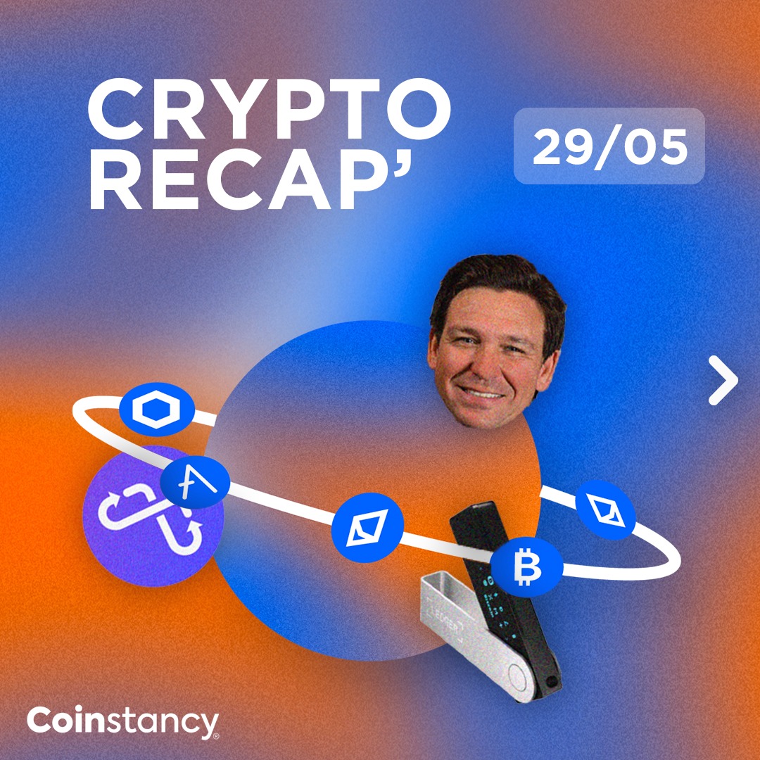 Au menu cette semaine dans le Crypto Recap' , <a href="/coinstancy/">Coinstancy</a> annonce son #ICO, un futur président américain pro crypto, le #bridge <a href="/MultichainOrg/">Multichain (Previously Anyswap)</a> dans la tourmente et <a href="/Ledger/">Ledger</a> qui fait demi-tour !

1/5