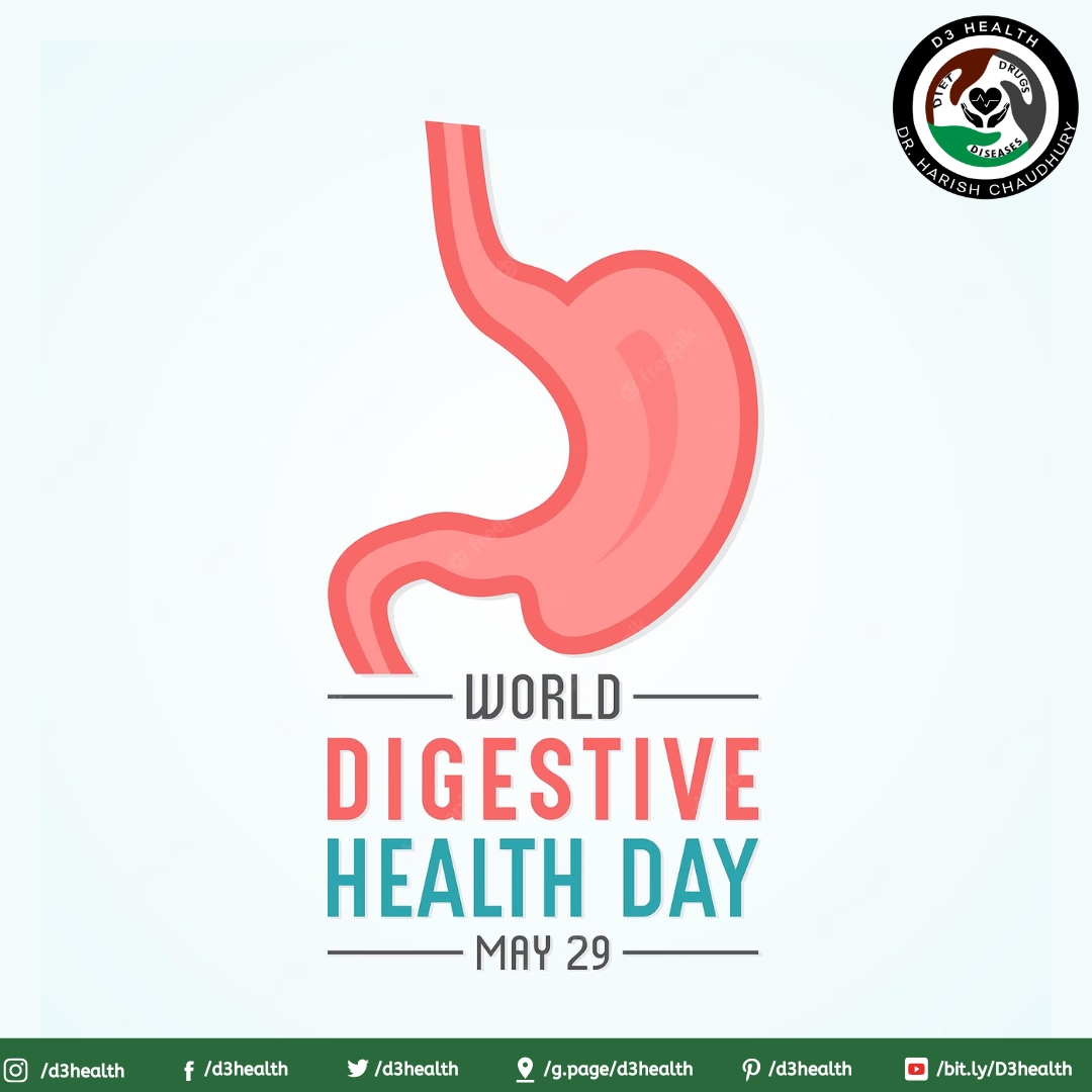 let's celebrate our amazing digestive system and raise awareness about the importance of maintaining good gut health. #DigestiveHealthDay #HealthyGut #d3health #drharish #harishchaudhury #DigestiveHealthTips #NourishYourGut
