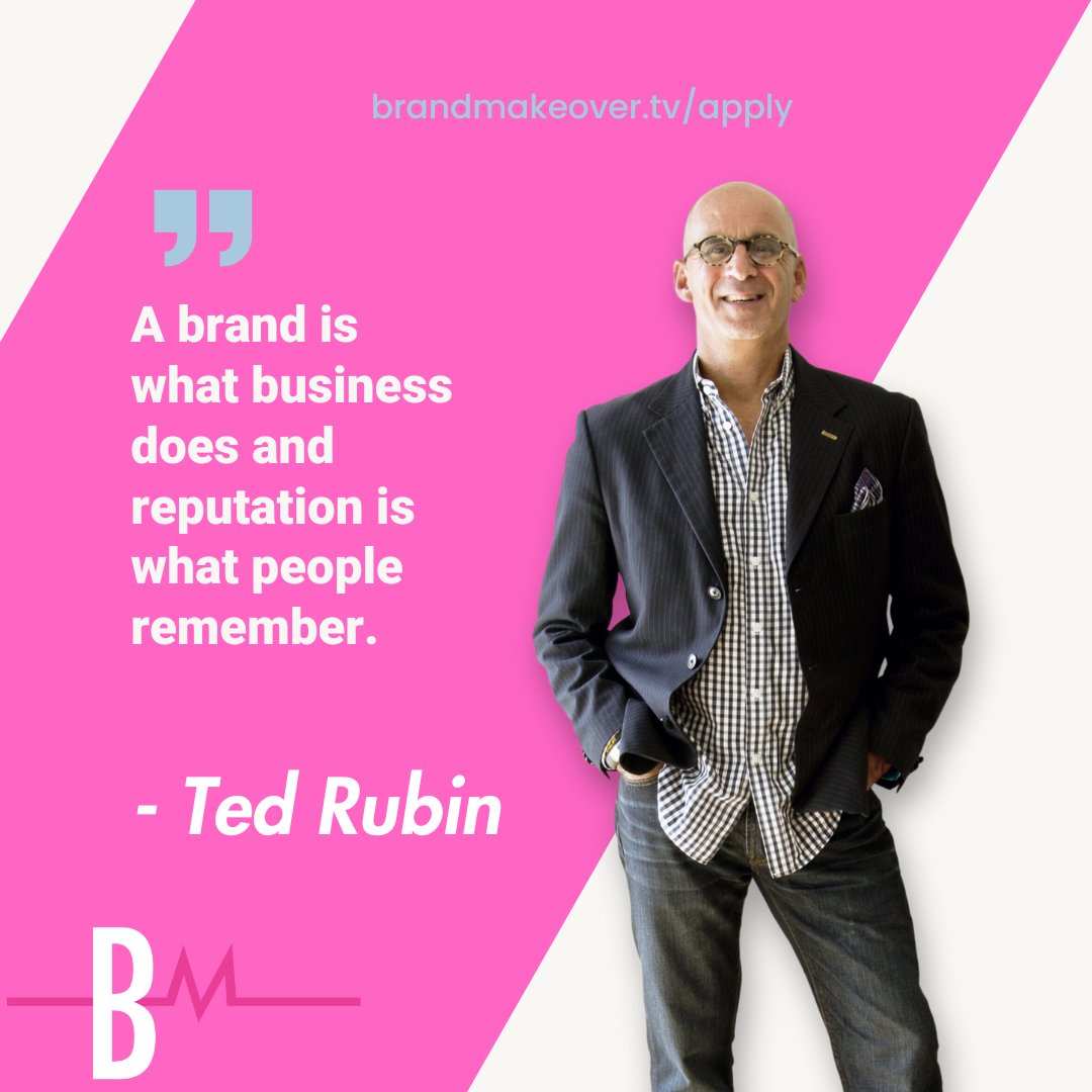 Ted Rubin, you are so right!🤝
#BrandMakeover #BrandQuotes #BrandingQuotes #BrandReputation #BrandingExpert #BrandDevelopment #BusinessBranding @TedRubin