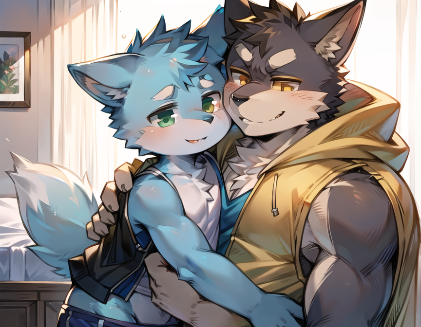 V_KMN_BOT's tweet photo. 神、套、件、汪 _( ┐「⌓̈)_

#AIArt #AIFurryArt
#StableDiffusion #Crosskemono
#RegionalPrompter https://t.co/tkpwQZ5NYZ