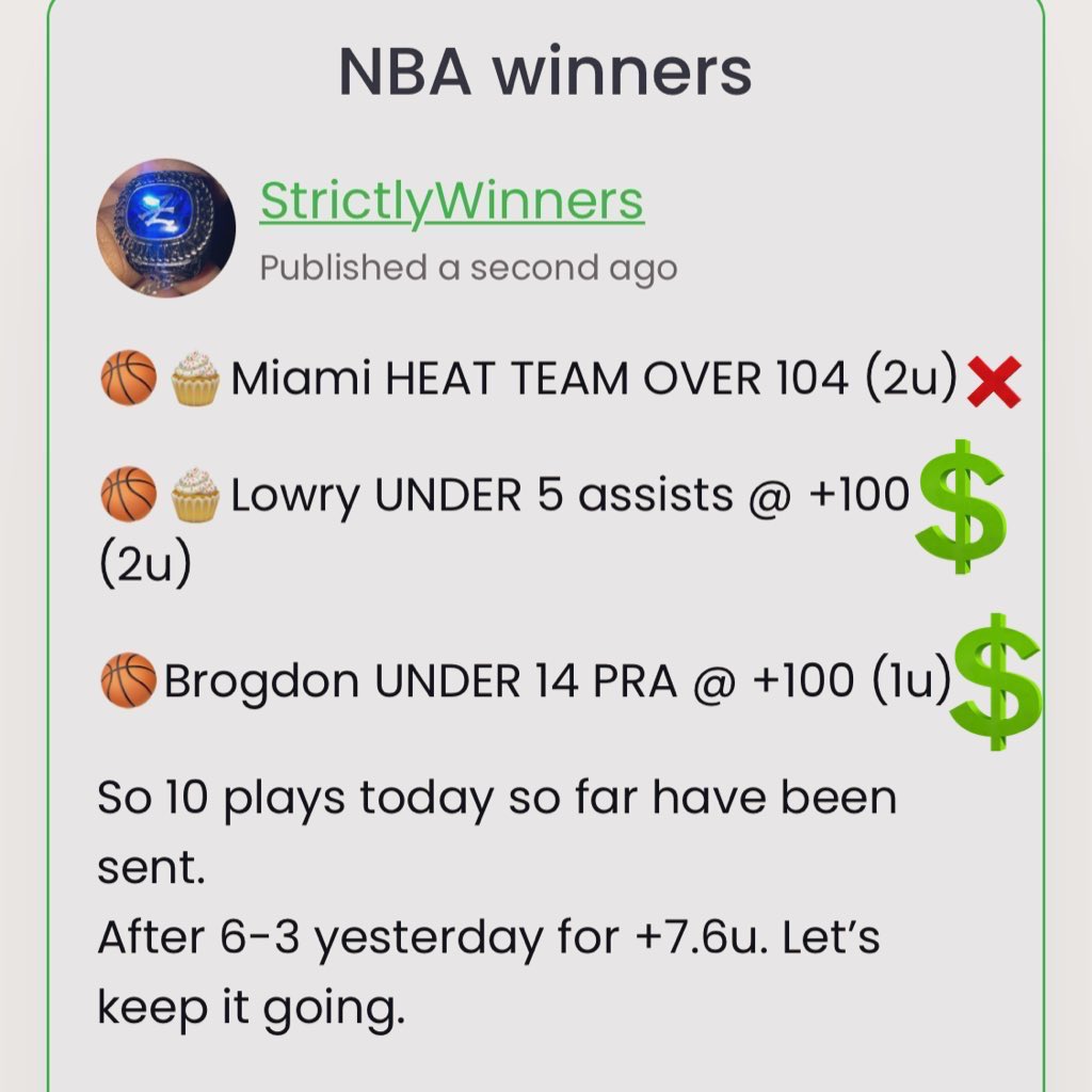 GAME 7 🏀😈

5-1 #EasternConferenceFinals run. 
It’s going to be a great time. 🥇🫱🏽‍🫲🏾

I just locked in 2 plays that aren’t missing !!! Should I share them to avoid any line movement ???📲🫣

Here’s how GAMEs 5 & 6 went ⬇️💰