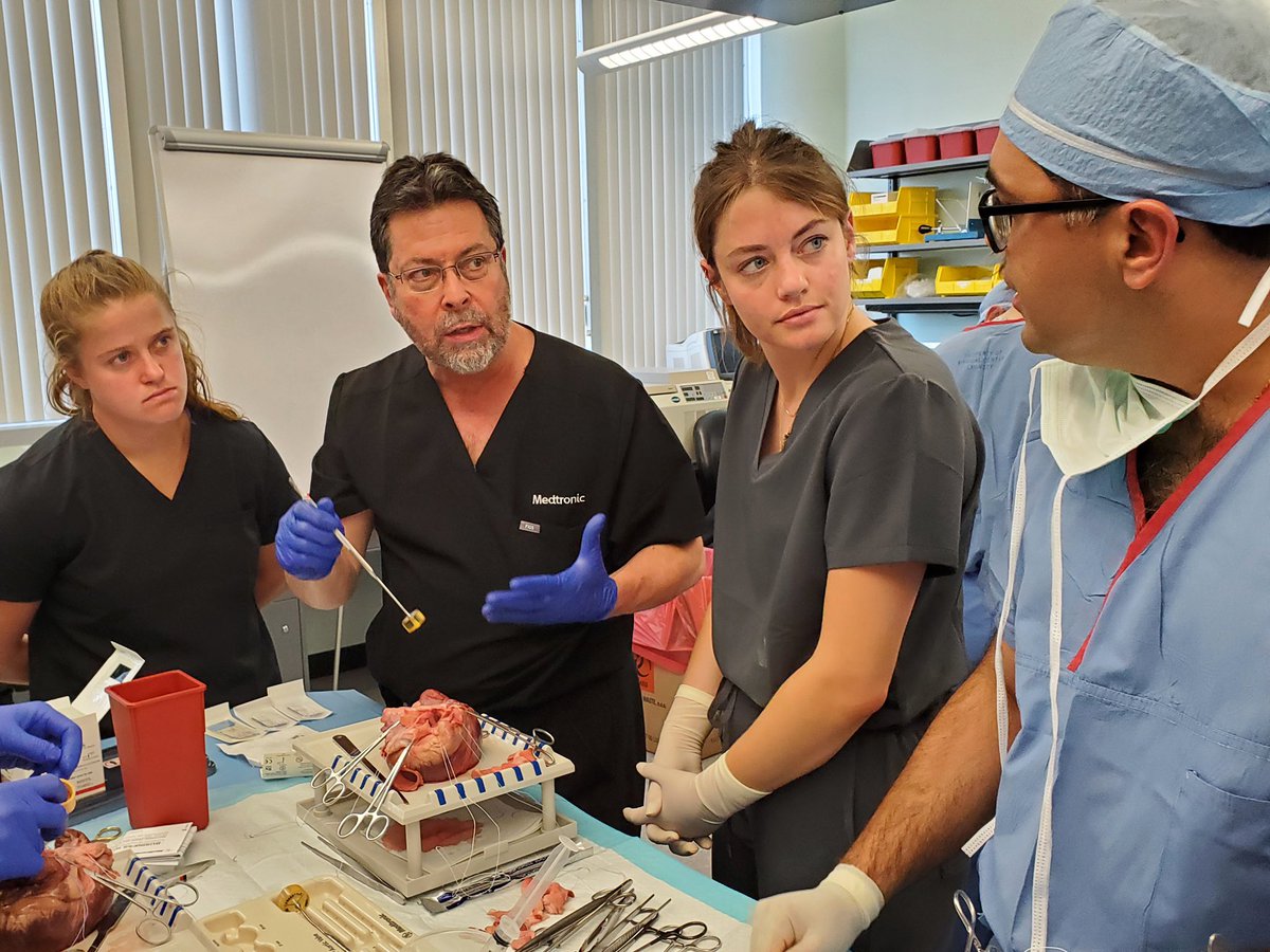 Freestyle wet lab for med students/residents/fellows. Great turnout, awesome opportunity to sew in the freestyle onto a pig heart. <a href="/uofl/">University of Louisville</a> <a href="/UofLCardiology/">UofL Cardiology</a> <a href="/UofLHealth/">UofL Health</a>  <a href="/UofL_cts/">University of Louisville Cardiothoracic Surgery</a> <a href="/MGalloMD/">Michele Gallo</a> 
Just one of the many hands on learning opportunities at <a href="/uoflmedschool/">UofL Med School</a>