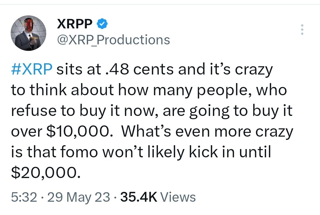 Hmm
John Deaton posted at 11:16pm
XRPP posted at 11:32pm
16 minutes apart. 
16 days from now is 6/13. The day after David's 6/12 🤔
#XRP sits at .48 cents is a deliberate mistake. It should be $0.48 or 48 cents. If we hit .48 cents we're in trouble! 🥲

Point 48 cents=183=3×61…