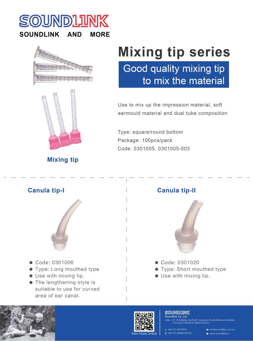 Soundlink mixing tip series
👍square/round bottom to choose
👍mix up the impression material
👍cannula tip matched
mshop.onloon.net/products/ear-i…
#Soundlink #hearingaidmanufacture #hearingaid #ear #earmold #hearingsolution #OEM #ODM #mixingtip #canual #earcanal #earimpression