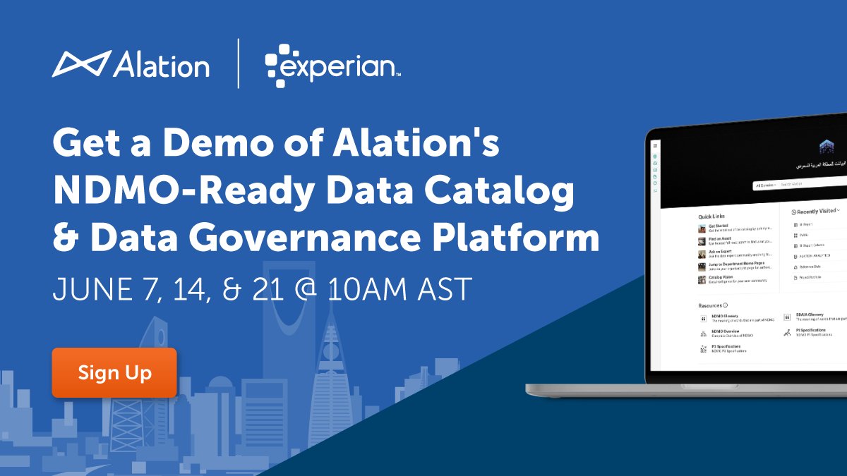 💬 “Alation is more than a data catalog; it’s a user interface to a data environment.” — an Alation customer. 

Get a demo of the NDMO-ready #DataCatalog & #DataGovernance Platform that everyone's talking about

🔗 alation.com/new-era-in-dat… @Experian