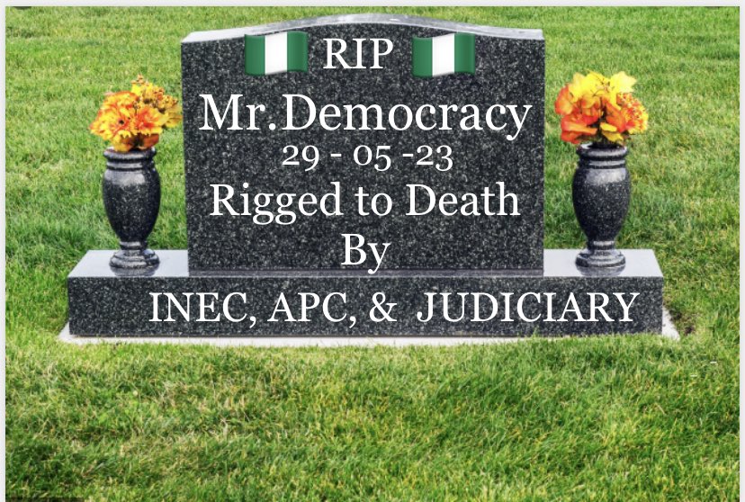 BLACK MONDAY 
He is mourned by lovers of fairness & Justice, and well-meaning Nigerians. 😭
#NigeriansDidNotVoteForTinubu 
Black Monday, Rain,  Eagle Square