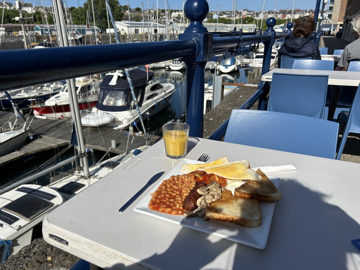 Early start &amp; veggie breakfast at the beautiful Milford Haven marina researching book five. Excited about this diving storyline. #diving #pembrokshire #milfordhaven #research