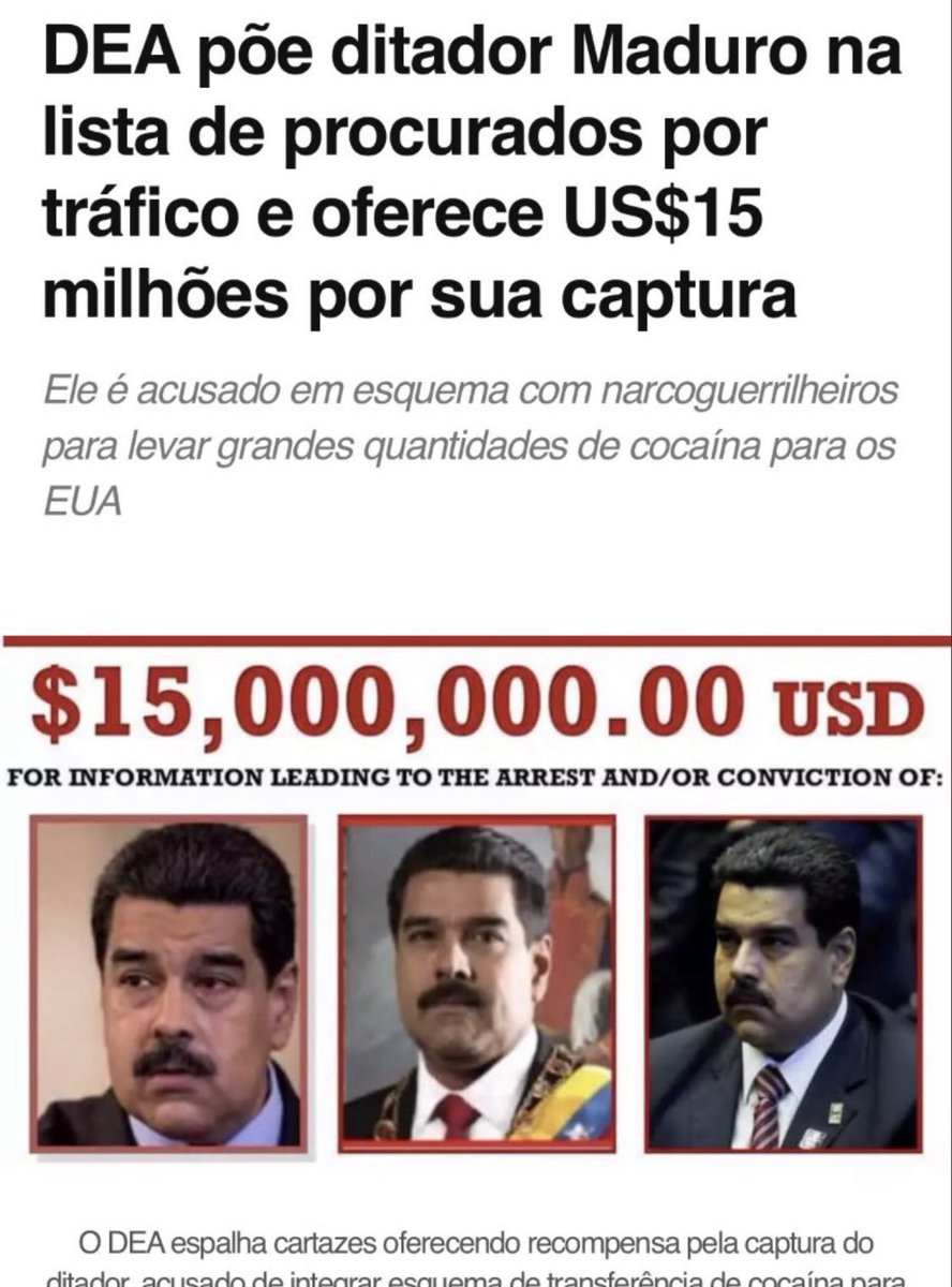 Na LISTA DE PROCURADOS POR TRAFICOOOOO pela INTERPOL.

Polícia Federal irá fazer o que???
Quem precisará vir ao Brasil fazer o trabalho da polícia federal.
Ou a Interpol não significa mais nada??

E as relações diplomáticas com países que ajudam a carregar a economia do Brasil?🇧🇷