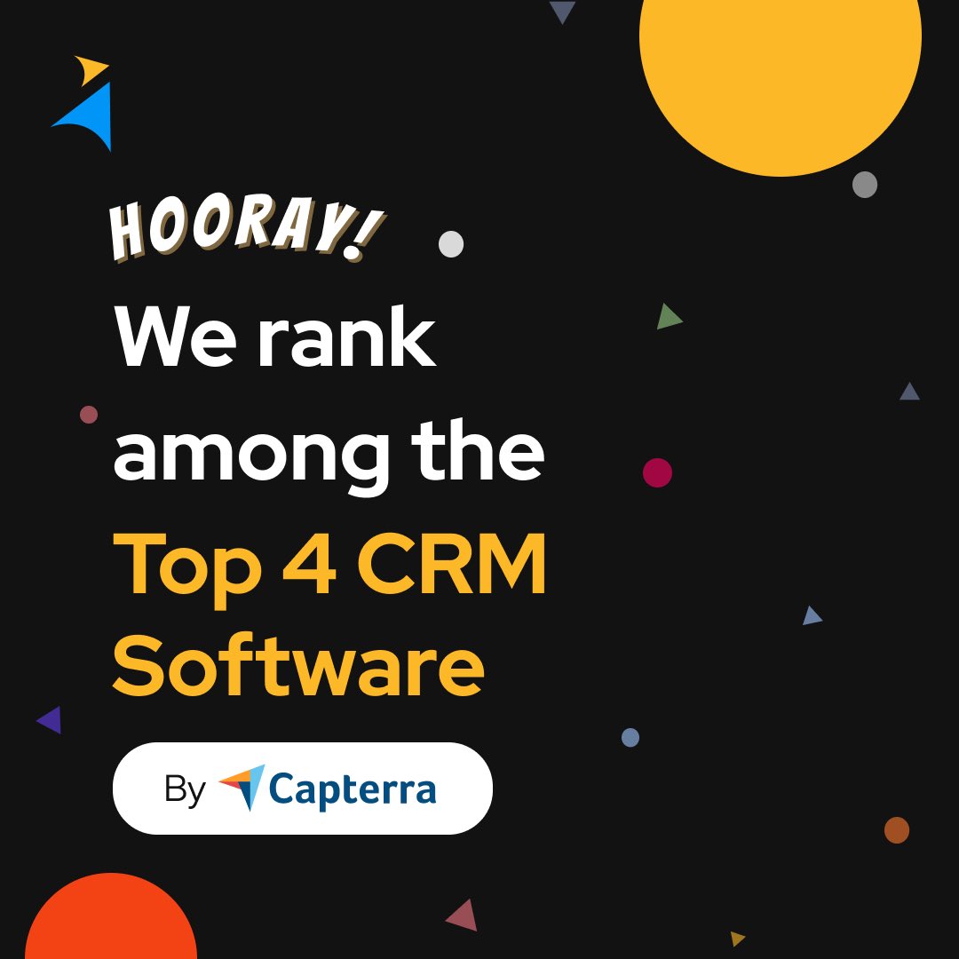 ZixflowApp's tweet image. Hooray! @Capterra calls us one of the four Best CRM software in India for SMEs!

We are delighted 😃

🔗 capterra.in/blog/3665/best…

#SalesSimplify #WithSalesSimplify