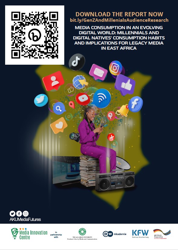 It is HERE! Our report, Media Consumption In An Evolving Digital World: Millennials And Digital Natives’ Consumption Habits And Implications For Legacy Media In East Africa is NOW LIVE!! Access the report NOW! Scan the QR Code or  bit.ly/MediaYouthSurv….
#MiCAudienceResearch