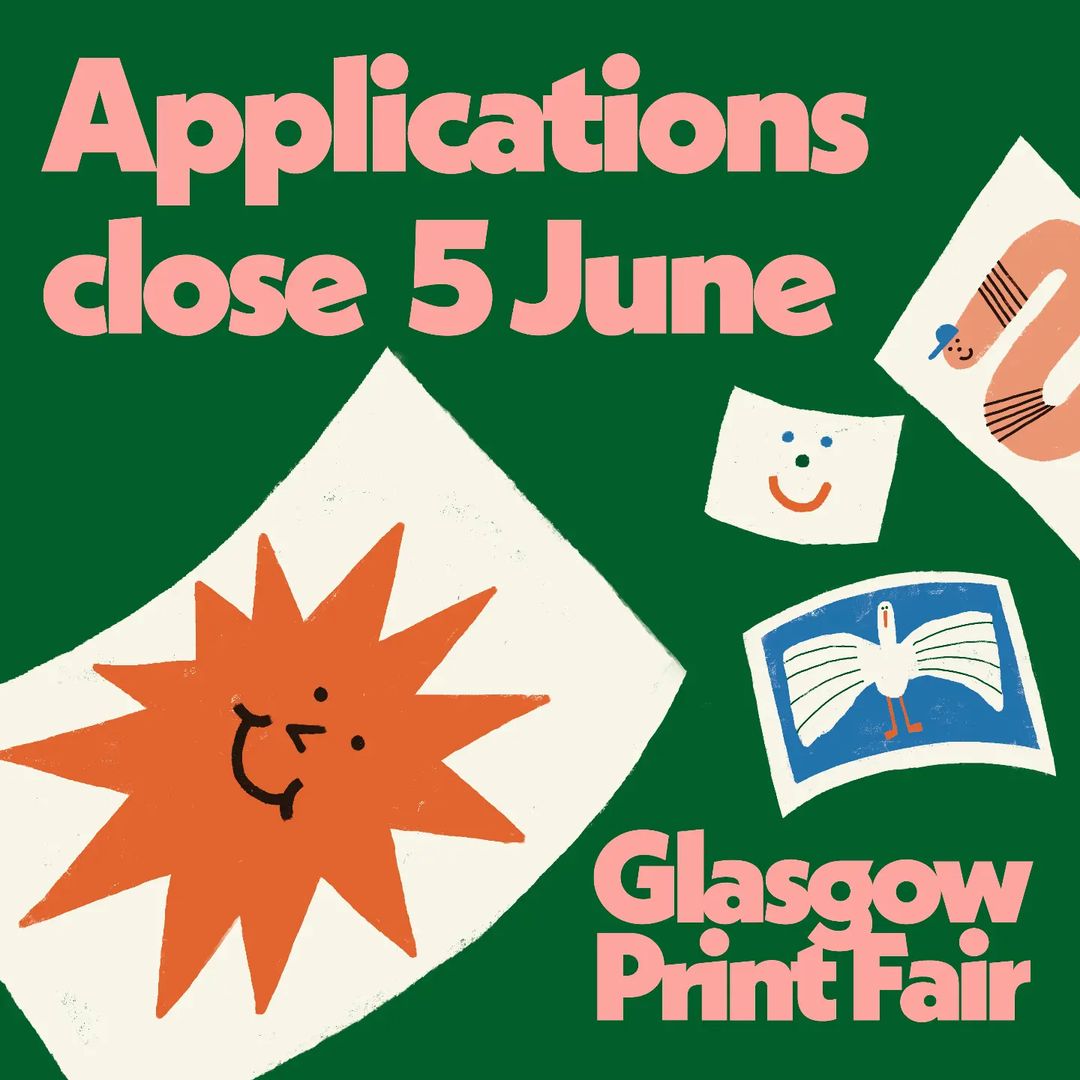 8 days to get your applications in for this year's Glasgow Print Fair! So many great applications so far - we'd love to see your work! docs.google.com/forms/d/e/1FAI…