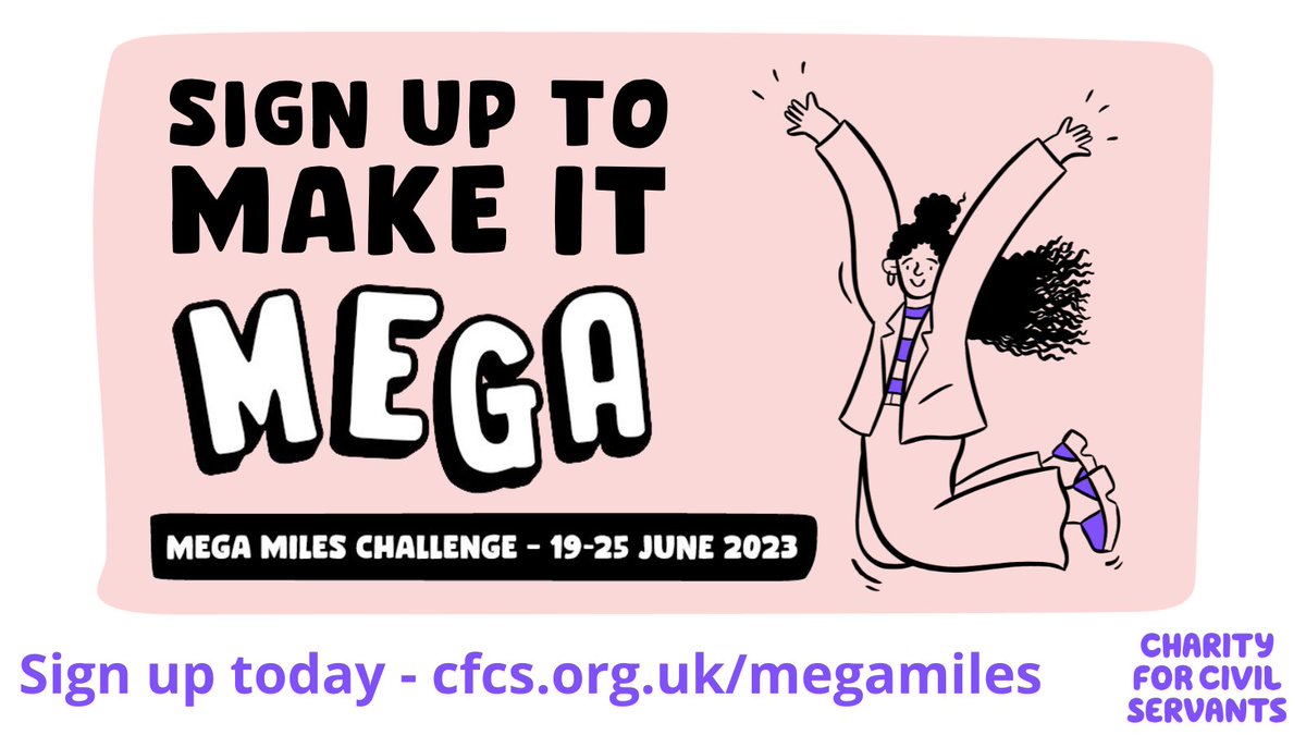 cfcs_uk's tweet photo. https://t.co/UyG6KSmHt3 sign up for this MEGA Challenge.
Is the warmer weather making you feel MEGA? Become even more mega by taking on our #MegaMiles Challenge. In 1 week walk, run, jog or roll as far as you can and raise money to help lift your colleagues when life gets tough. https://t.co/3pyjRBr4YY