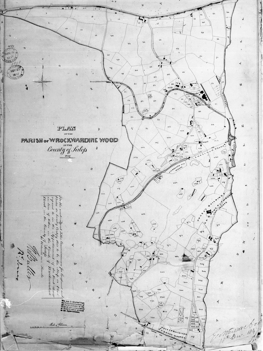 anth__rowley's tweet photo. For #mondaymaps the Wrockwardine Wood (then Shropshire now also Telford) Parish Tithe Map from 1847.
The second image is of the Wrockwardine Wood Field Name Map that was compiled by H. Foxhall in the 1970s (published in 1980) using the Tithe Map along with Estate and OS maps. https://t.co/hfZ0myutN1