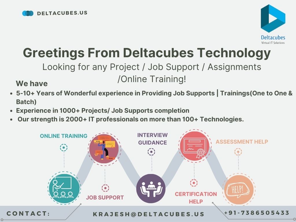 #greetings #deltacubestechnology #Looking #Project #JobSupport #Assignments #OnlineTraining