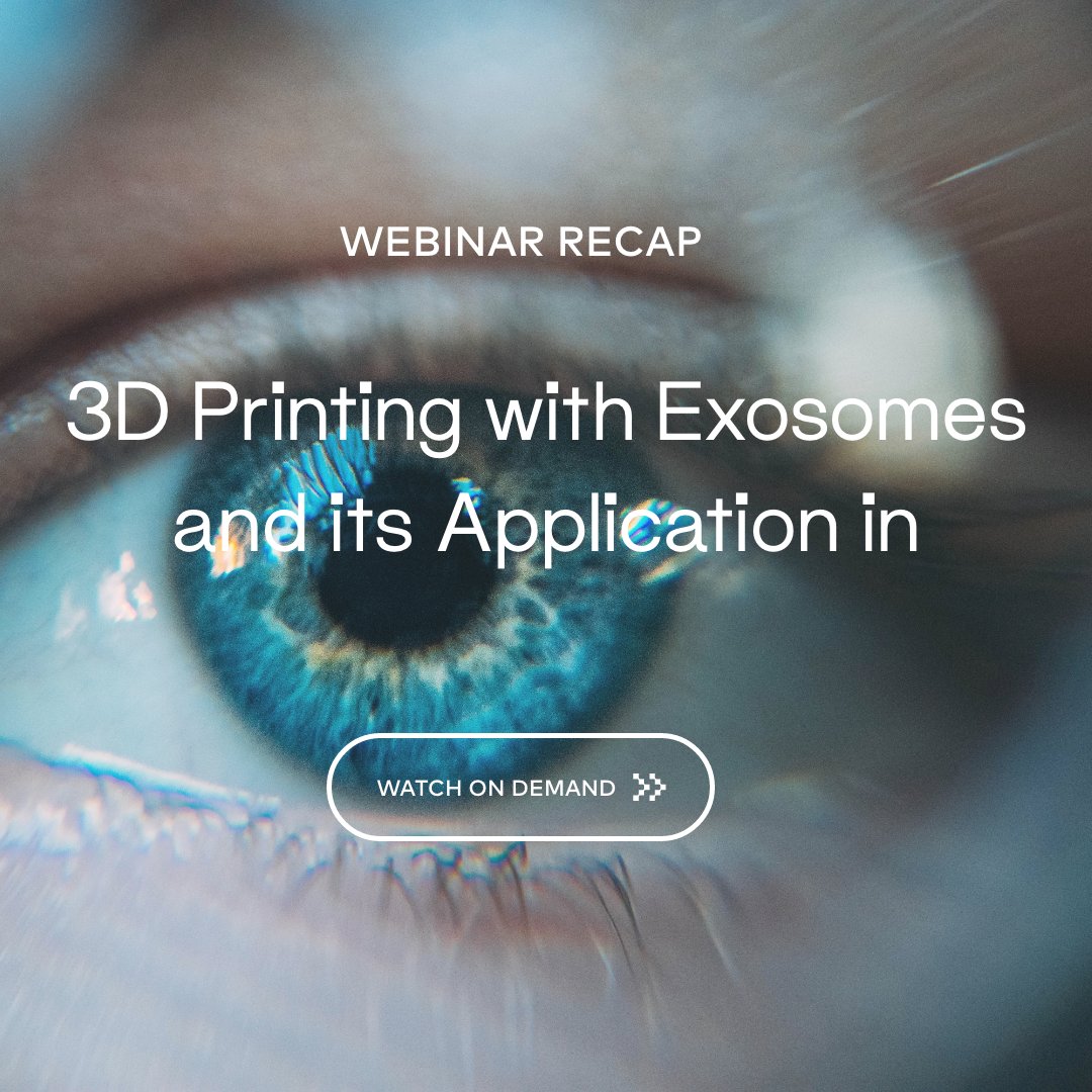 CELLINK3D's tweet photo. 📣 Missed the live webinar? No worries, you can now watch it on demand! 🎥
👁️ Watch "3D Printing with Exosomes and its Application in Cornea" at your convenience.
🔗Access the on-demand webinar now: https://t.co/8V5OW7xntA
#3Dbioprinting #biofabrication #cornea #CELLINK https://t.co/Ic0ujlGQYk