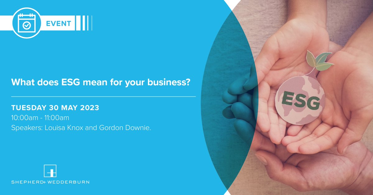 Discover the importance of ESG for your business in our upcoming webinar! Our expert speakers will discuss the concept of ESG, the top 5 ESG issues faced by clients, and highlight a case study on developing ESG strategy.

Sign up for tomorrow's session:

ow.ly/MzN250Ovbp2