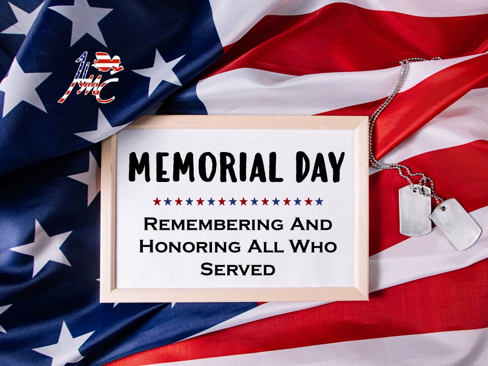This is a day to remember and honor all of the brave heroes who served to hold our flag high. With gratitude, Happy Memorial Day from your friends at HMC!