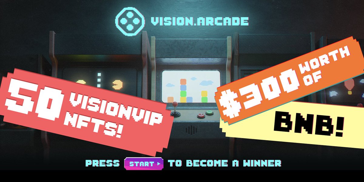 visionarcade_'s tweet image. Here is your chance to win #NFTs and/or #BNB 🏆

New competition is live on visionarcade.io 🎮🕹️
Complete a mission and earn a ticket 🎟️
More tickets earn you a higher chance of winning 🤑

As always, #free2play but #PlayToEarn.
#GameFi