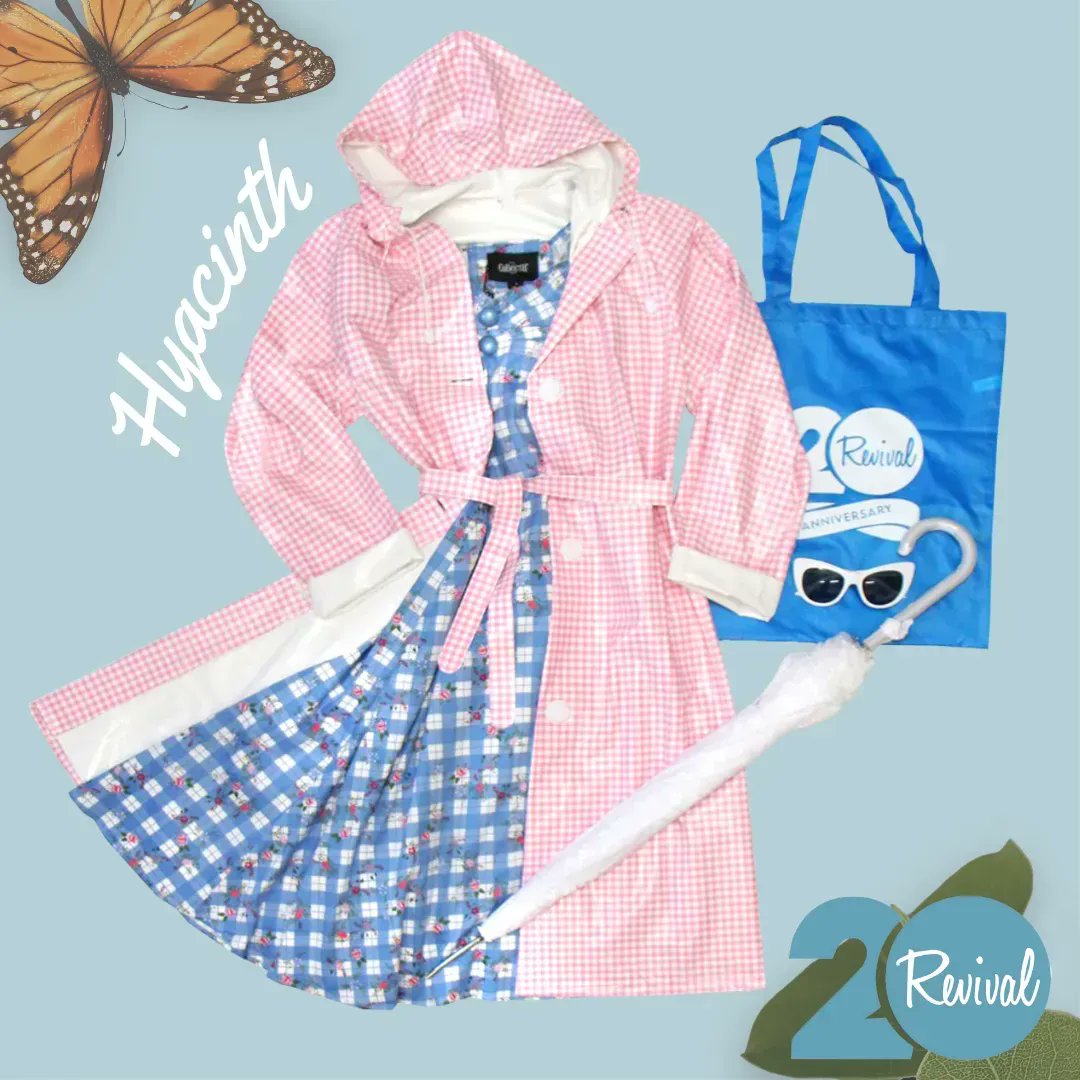 If you’re looking for the ideal outfit come rain or shine, our Hyacinth outfit has you covered. This 50s look features our Floral Blue Gingham Swing Dress and our Pink and White Gingham Rain Mac, which creates an effortlessly chic look. 🌂 

#50sStyle #50sFashion #VintageDresses