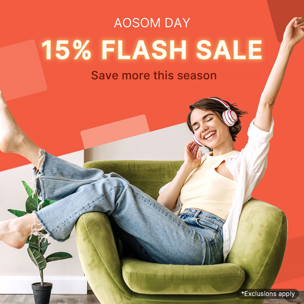 🎊 AOSOM DAY 15% FLASH SALE 🎊

Save more this season >> bit.ly/3IMOxjE