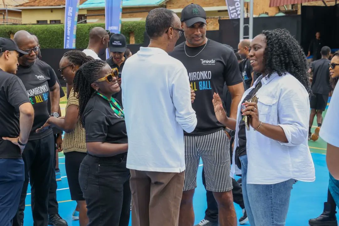 SRCAgency's tweet photo. A shared moment between our Managing Partners from Tanzania and Rwanda with H.E Paul Kagame at the Kimironko community basketball court launch.

#SRCRwanda #SRCAtWork #TheBAL https://t.co/IQr1pURmcg