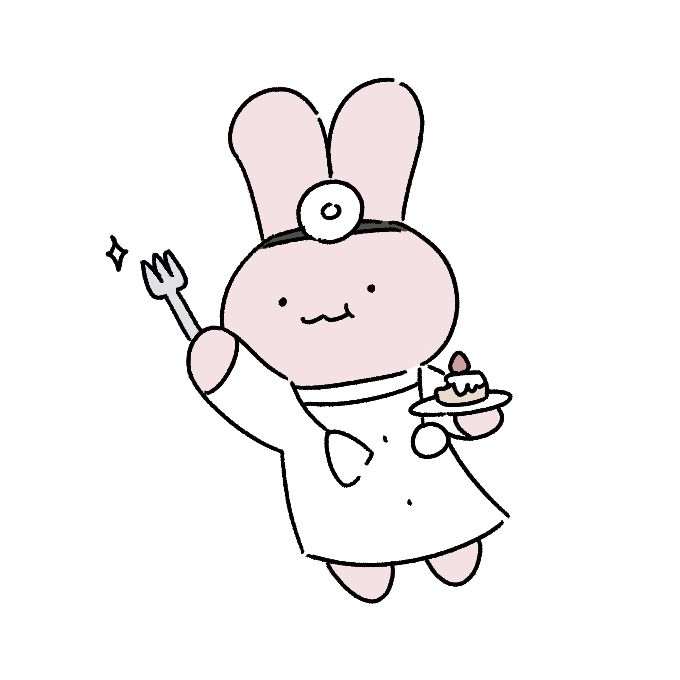 「うさぎ先生すき」|どくものイラスト