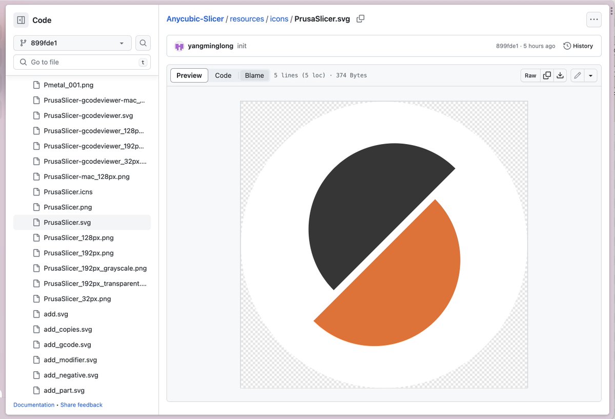 No proper credit, it is based on <a href="/PrusaSlicer/">PrusaSlicer</a> and they even left all the app icons in the repository. How could someone trust a company like <a href="/anycubic3dprint/">ANYCUBIC</a>  with their IP-sensitive files if they can't even follow a freaking basic open-source license? Oh and they know what